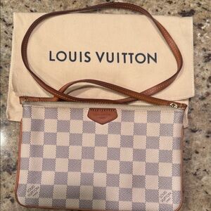 Louis Vuitton Damier Azur Crossbody Bag - Blue and Cream